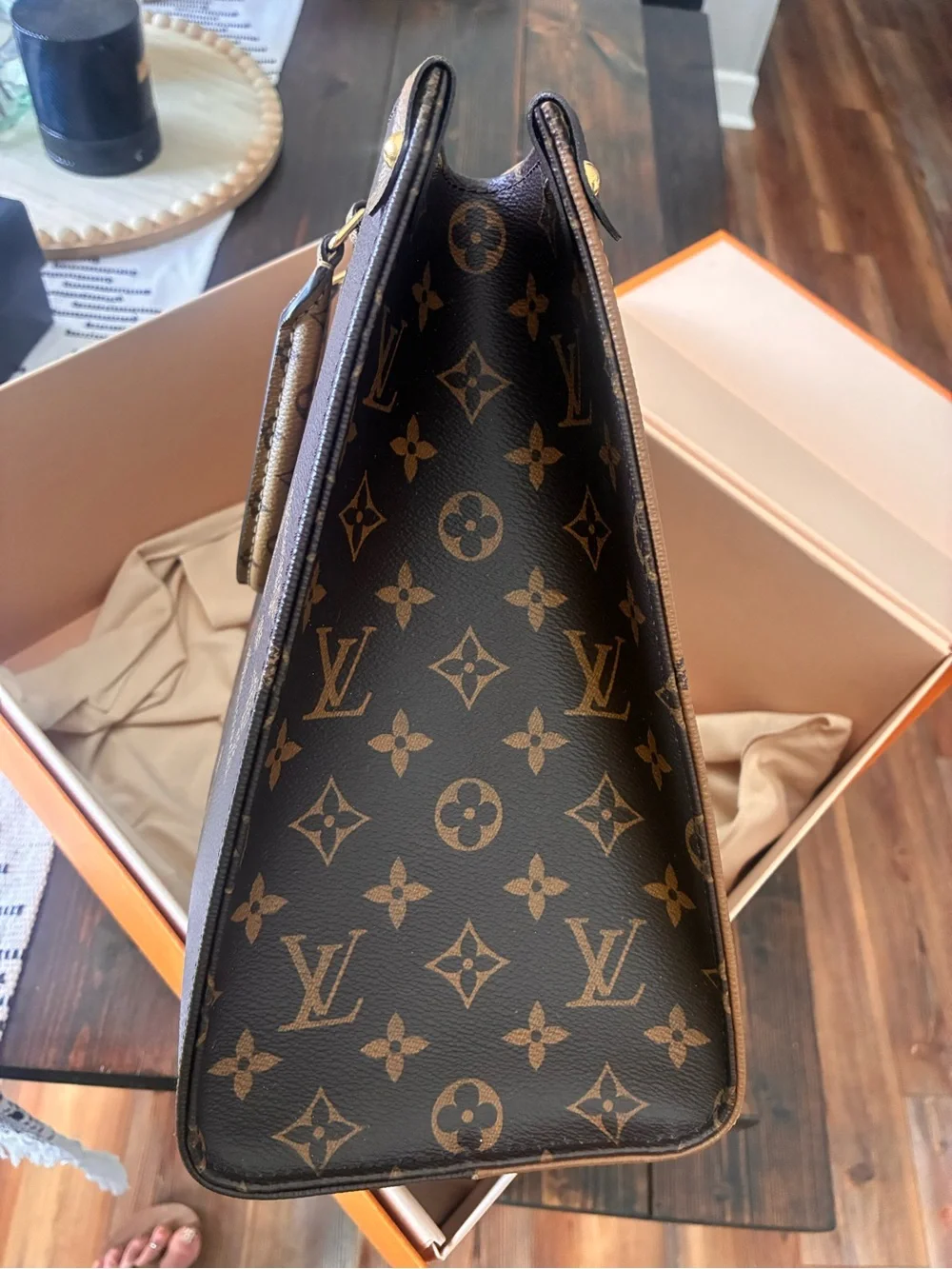 Louis Vuitton Monogram Giant Pattern Tote in Brown